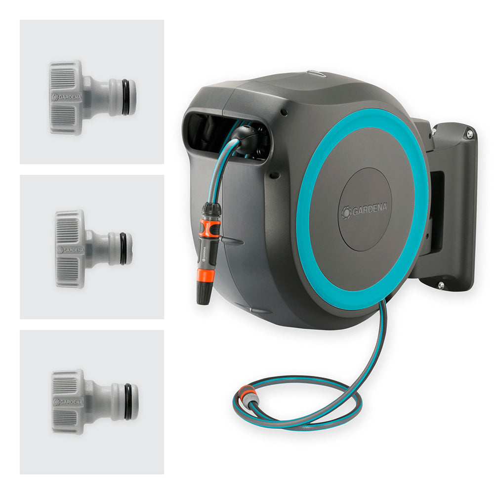 Gardena 18620-20 Wall Mounted Hose Box 25m Rollup Compact Set