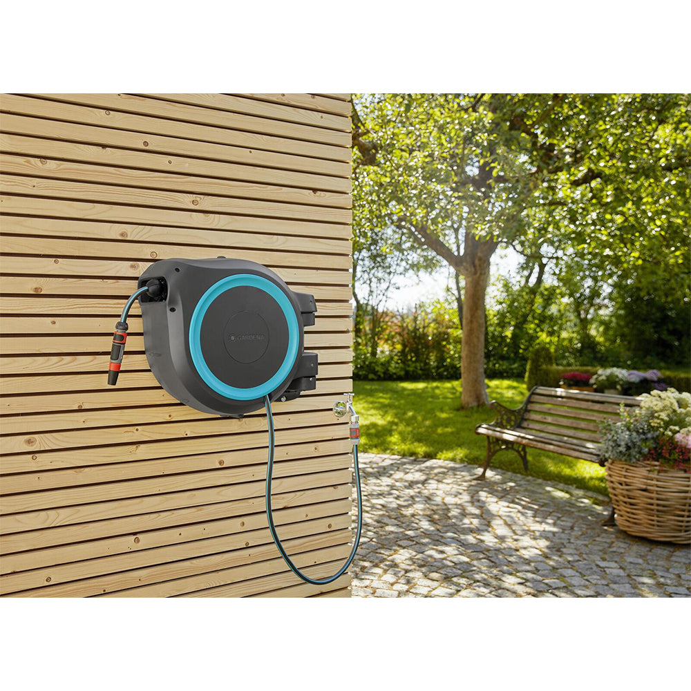 Gardena 18620-20 Wall Mounted Hose Box 25m Rollup Compact Set