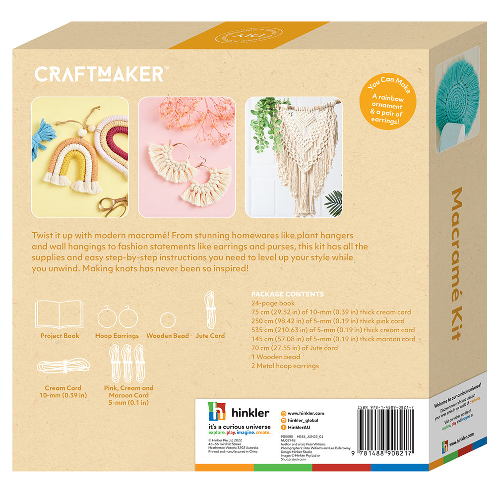 Craft Maker Macrame Classic Art/Craft Activity Kit