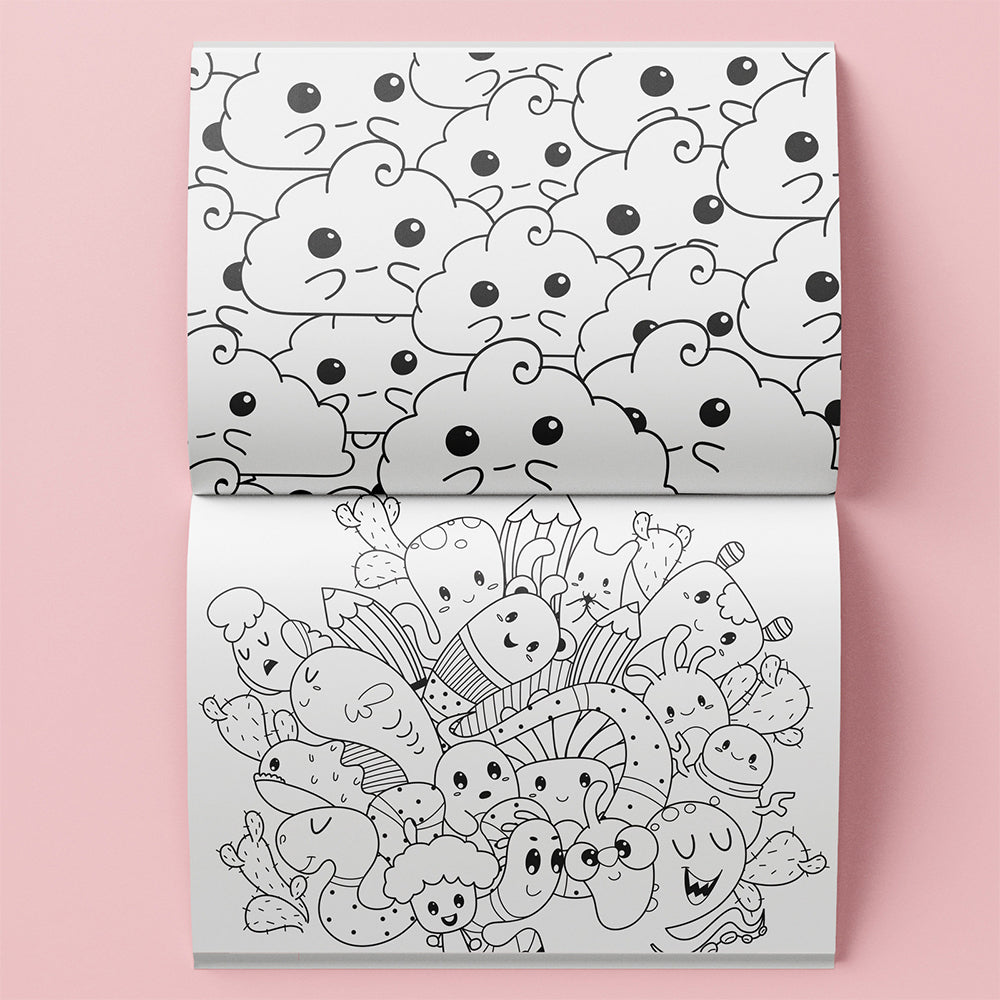 Kaleidoscope Kawaii Wonderland Colouring Set with Lap Desk 3y+