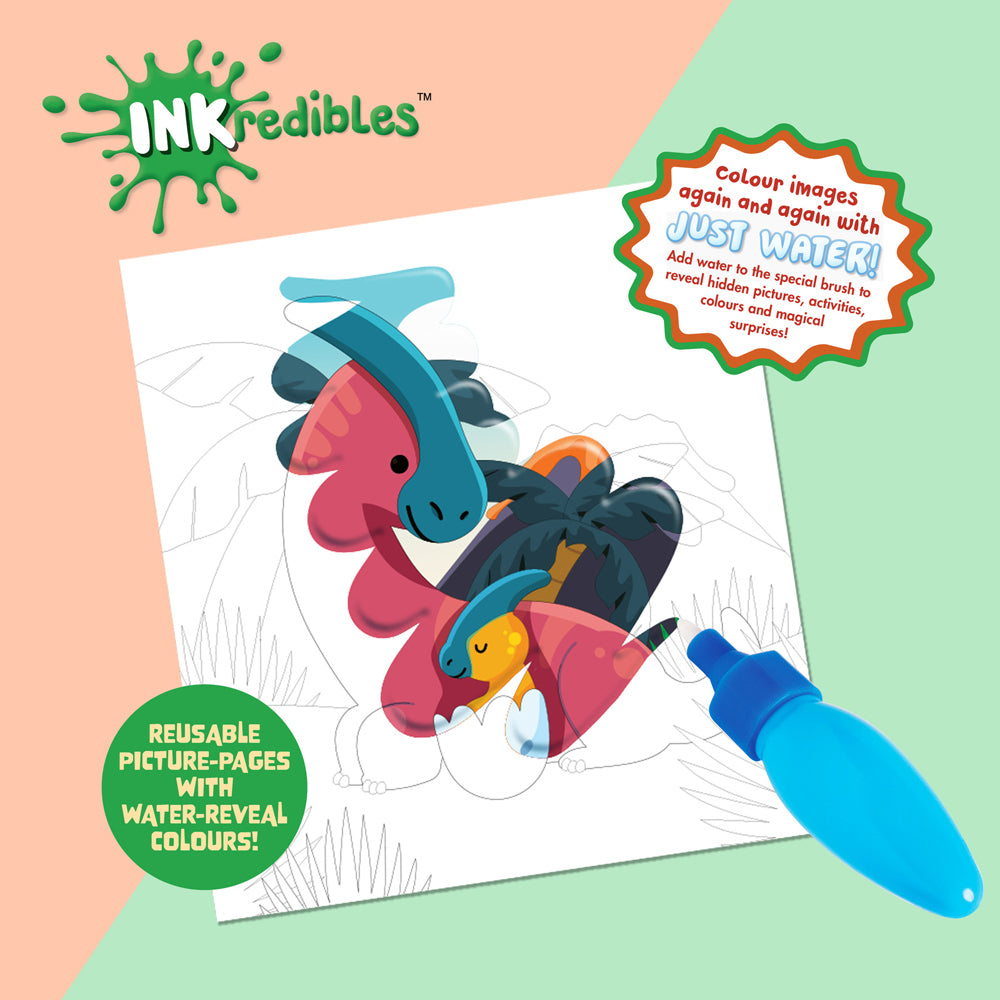 Inkredibles Roarsome Dinosaurs Water Wonder Colouring Kids Kit 3y+
