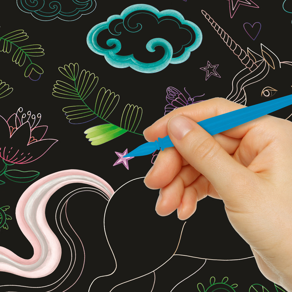 Kaleidoscope Etch Art Creations Unicorn Magic Colour Book Kids 6-12y