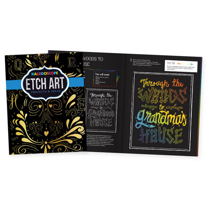 Kaleidoscope Etch Art Creations Kit: Be Positive! Kids Activity Book 6y+