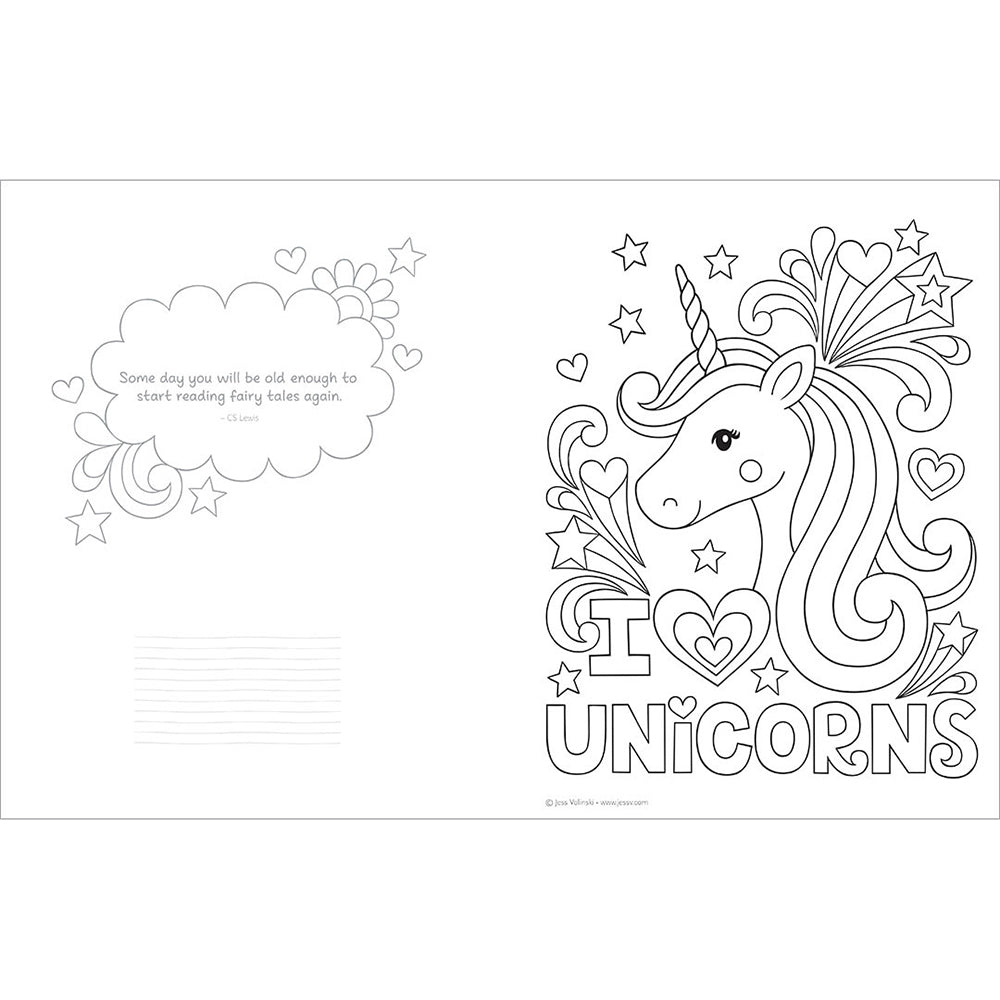 Kaleidoscope Notebook Doodles: Unicorns Kids Activity Book 6y+