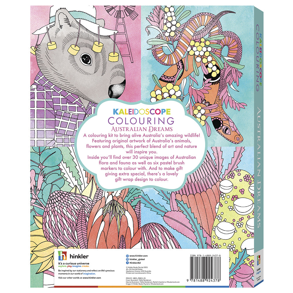 Kaleidoscope Colouring Kit: Australian Dreams Activity Kit 6y+