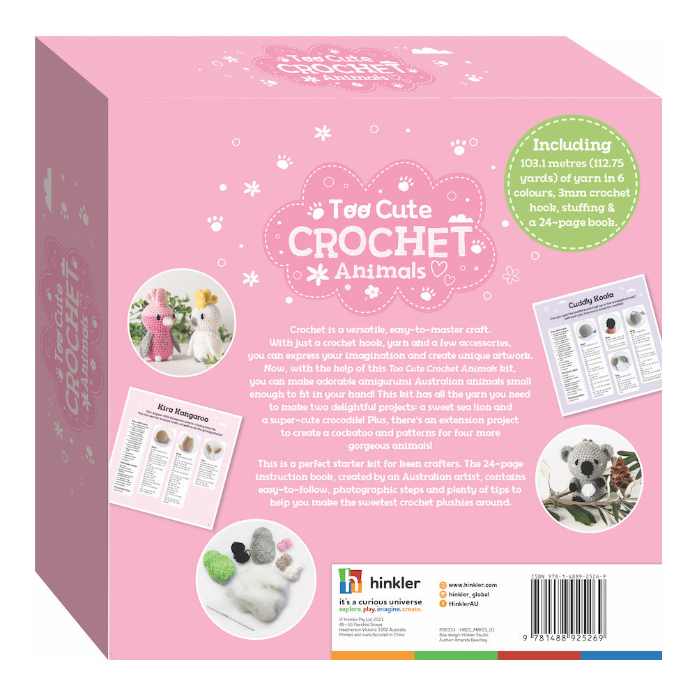 Craft Maker Too Cute Crochet Animals Craft Activity Kit