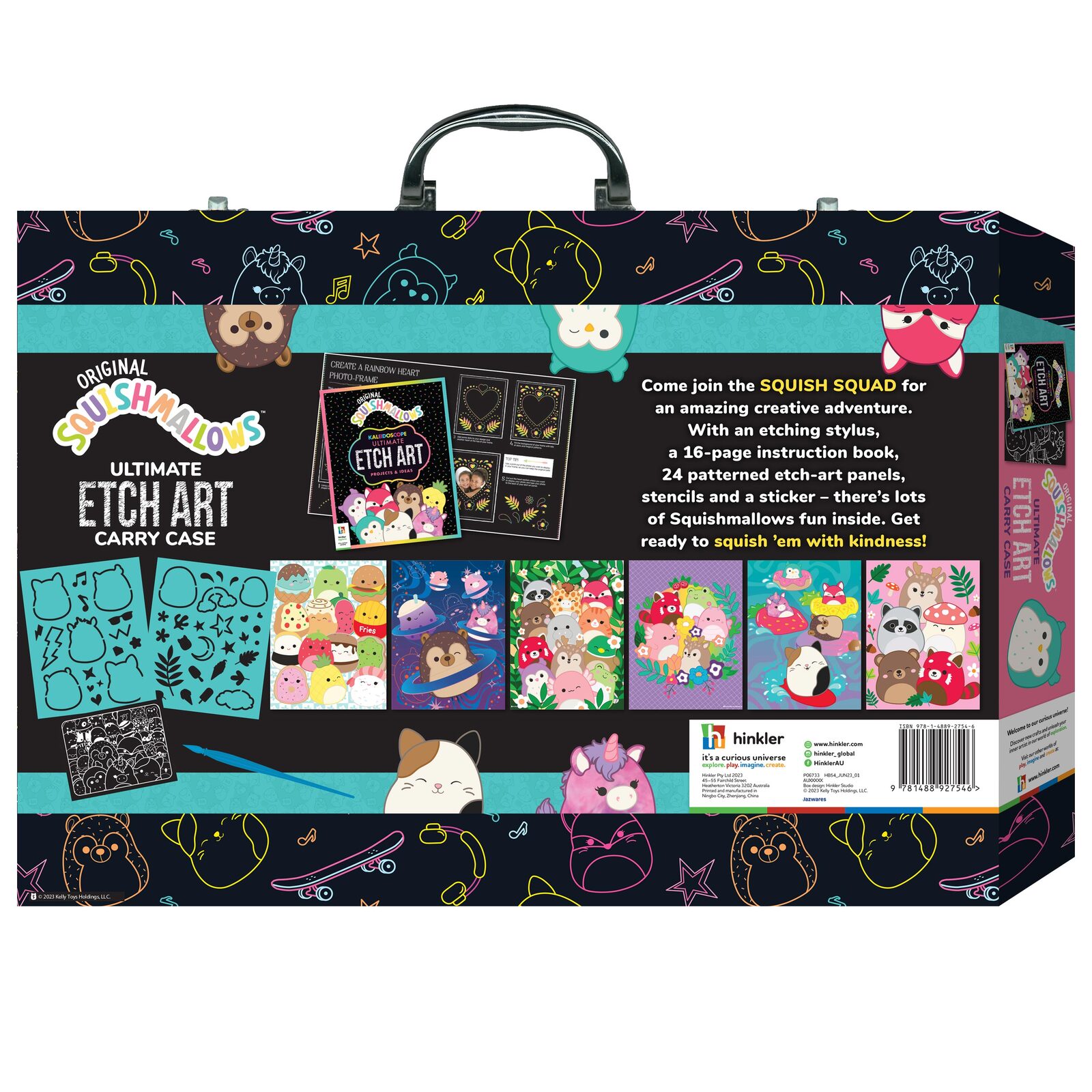 Kaleidoscope Etch Art Creations Squishmallows Carry Case Activity Kit