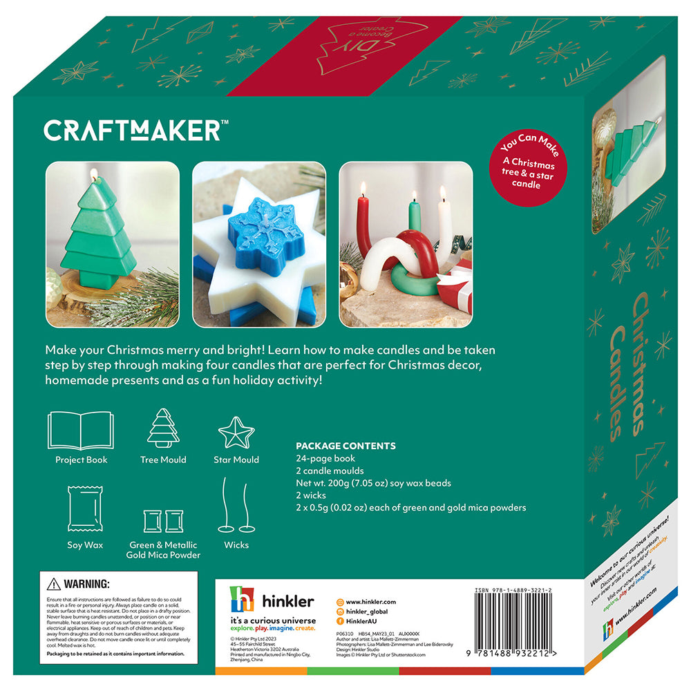 Craft Maker Christmas Candles Kit Classic Art/Craft Sctivity Set