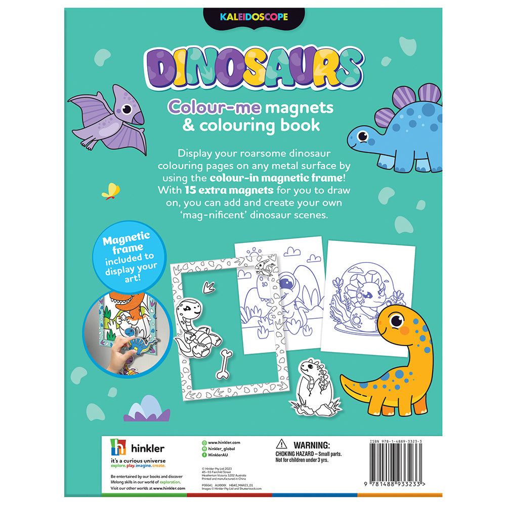 Kaleidoscope Dinosaurs Colour-Me Magnets Childrens Colouring Book 3y+