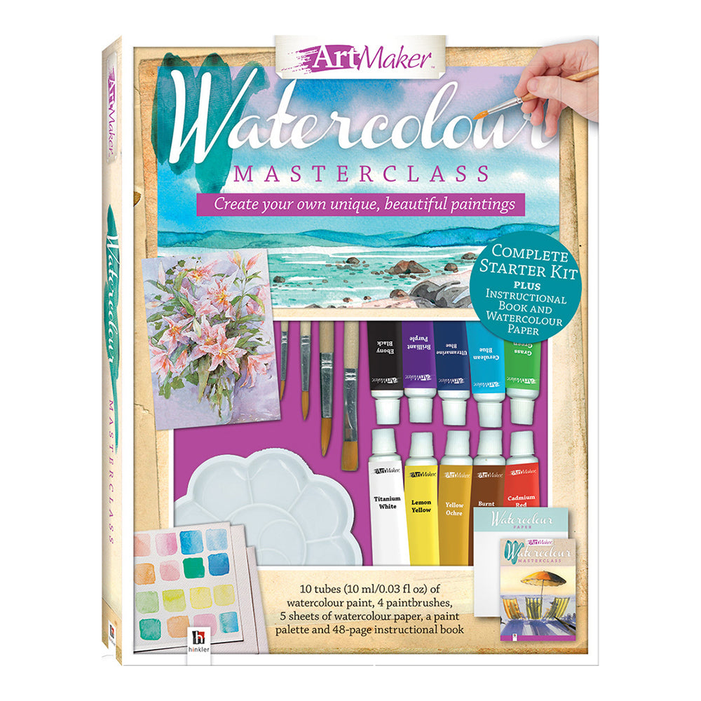 Art Maker Watercolour Paints Kids/Adults Masterclass Kit