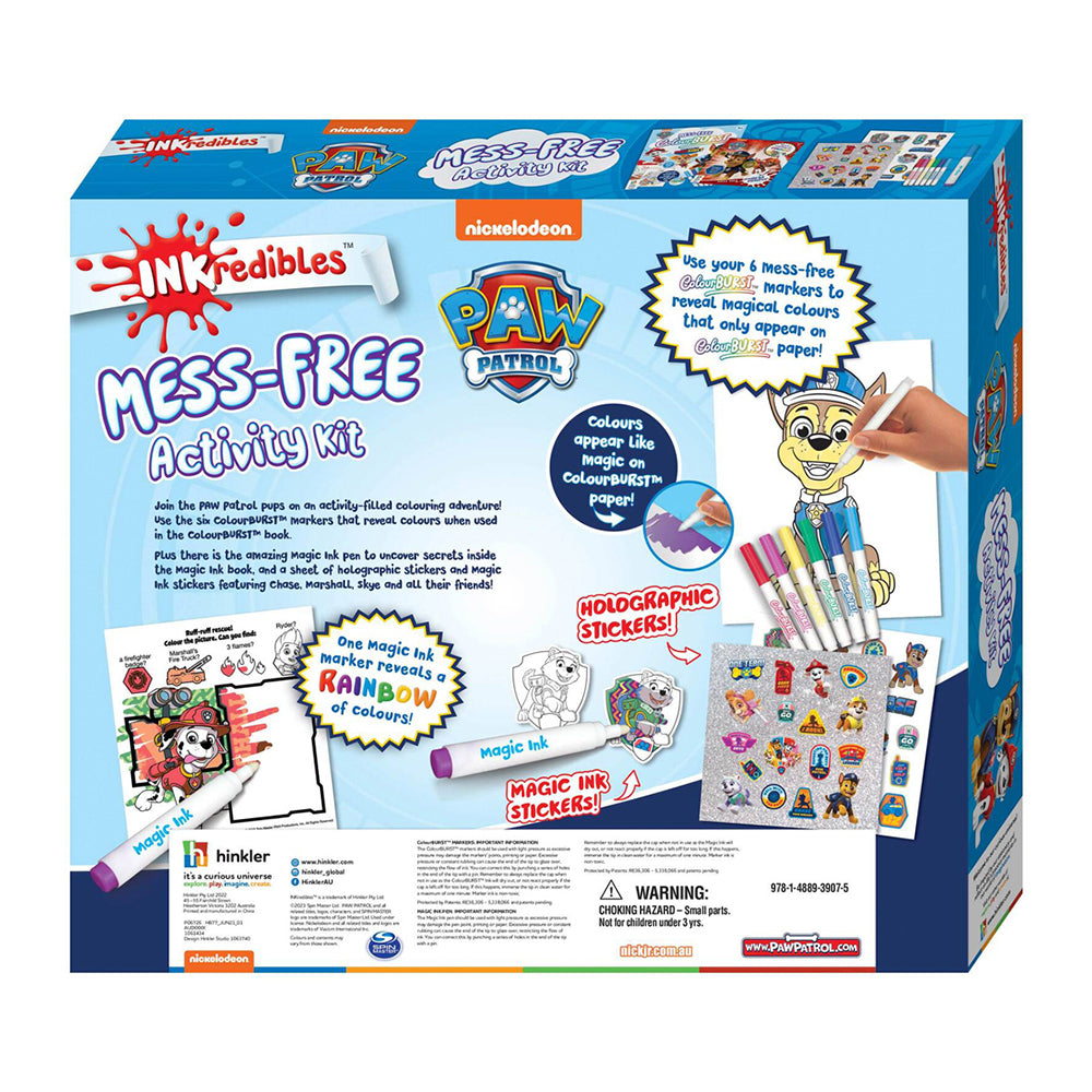 Inkredibles Kids Activity Kit Paw Patrol 3y+ w/Markers/Stickers