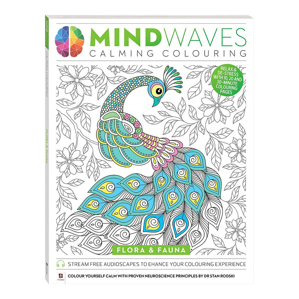 Art Maker Mindwaves Flora & Fauna Calming Colouring Activity Book