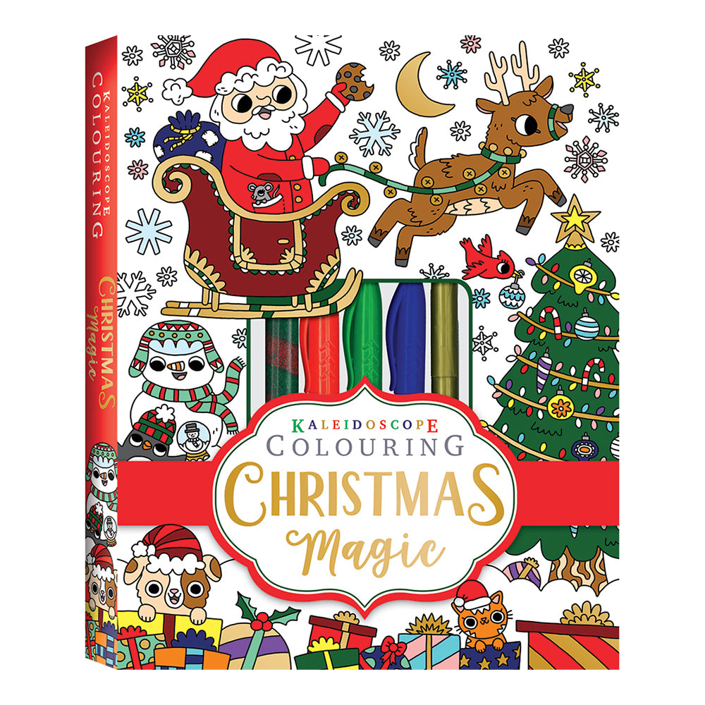 Kaleidoscope Colouring Christmas Magic Activity Book Set Kids 3-8y