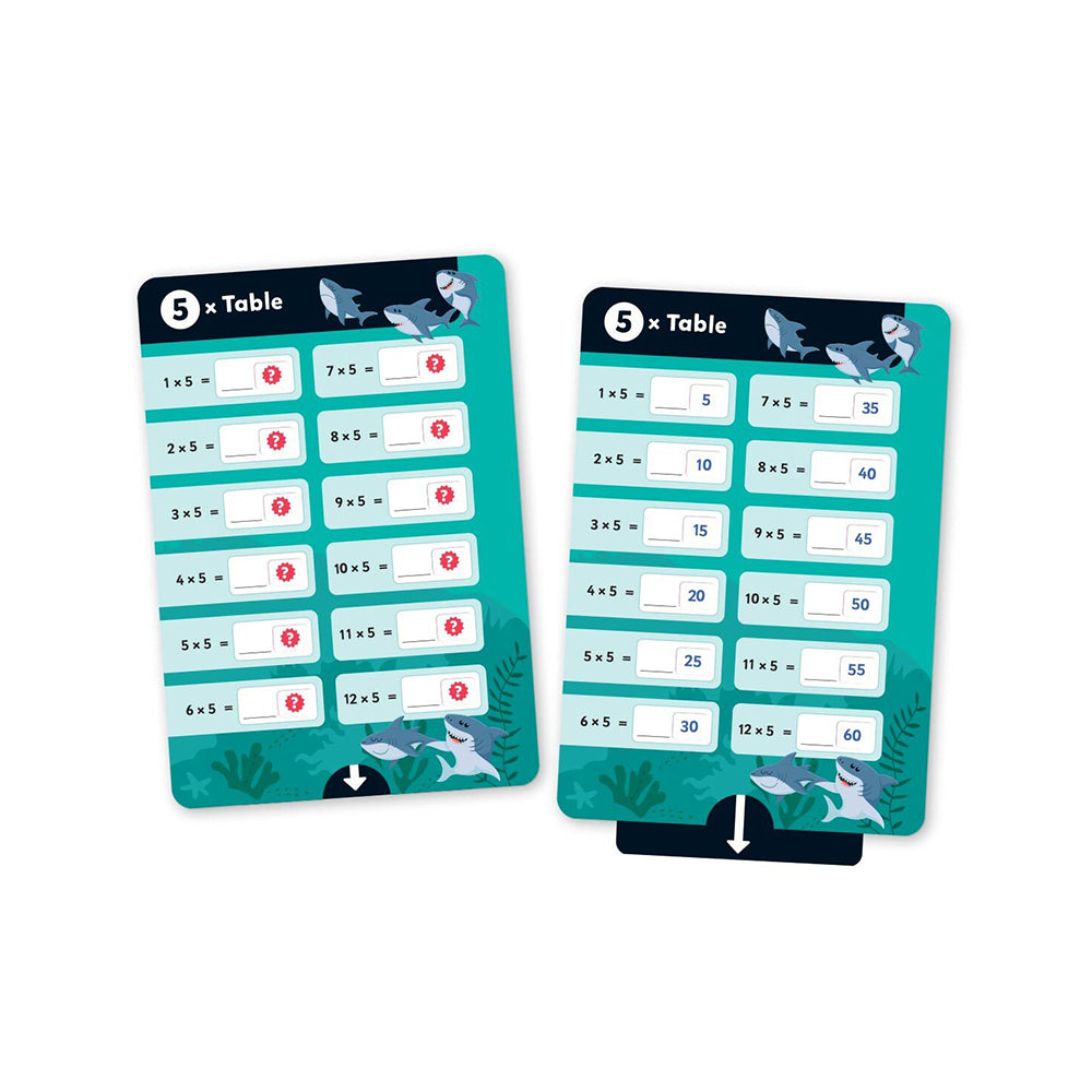 Junior Explorers Times Table Pull-the-Tab Educational Flash Cards 5y+