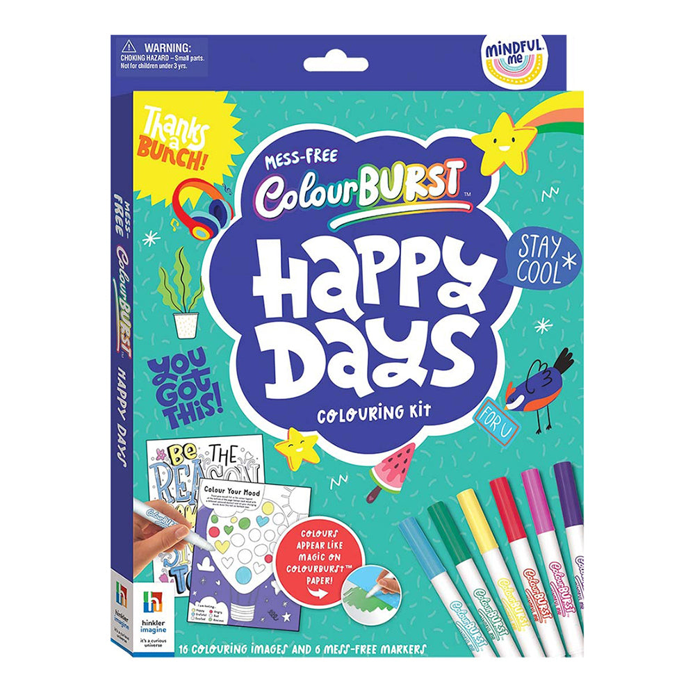 Elevate Mindful Me Colour Burst Happy Days Colouring Activity Kit 6y+