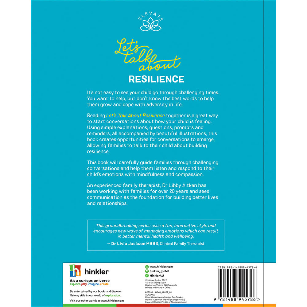 Elevate Let's Talk About Resilience Mental Health Book 5y+