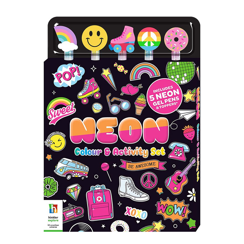 Kaleidoscope Neon Colour & Activity Set Kids Activity Book 3y+