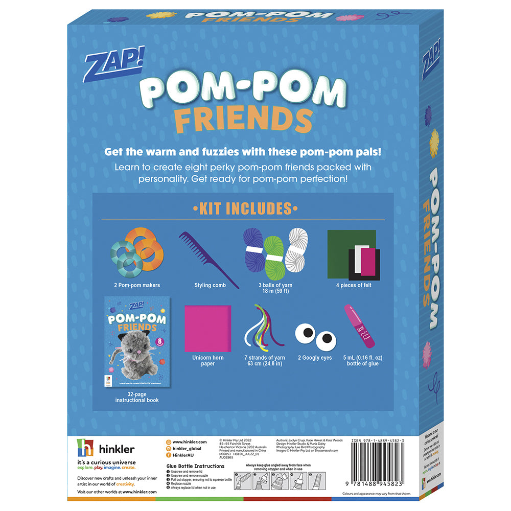 Zap! Extra Pom-Pom Friends Art And Craft Activity Kit 8y+