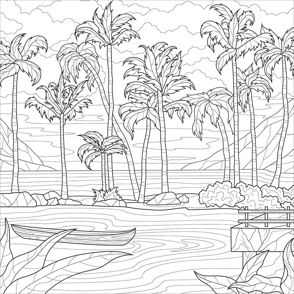Art Maker Just Beachy Colouring Book Adult Activity Book