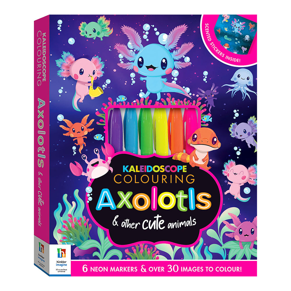 Kaleidoscope Colouring Kit: Axolotls Colouring Activity Kit