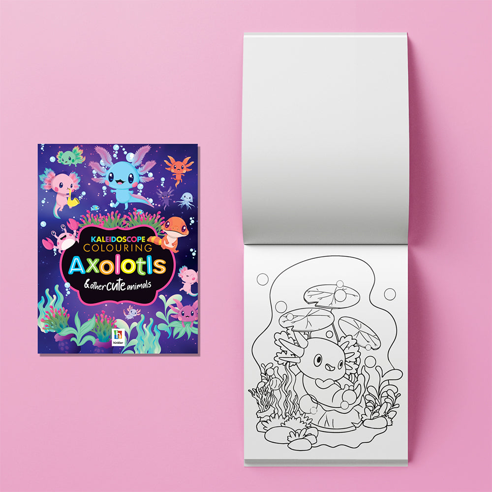 Kaleidoscope Colouring Kit: Axolotls Colouring Activity Kit