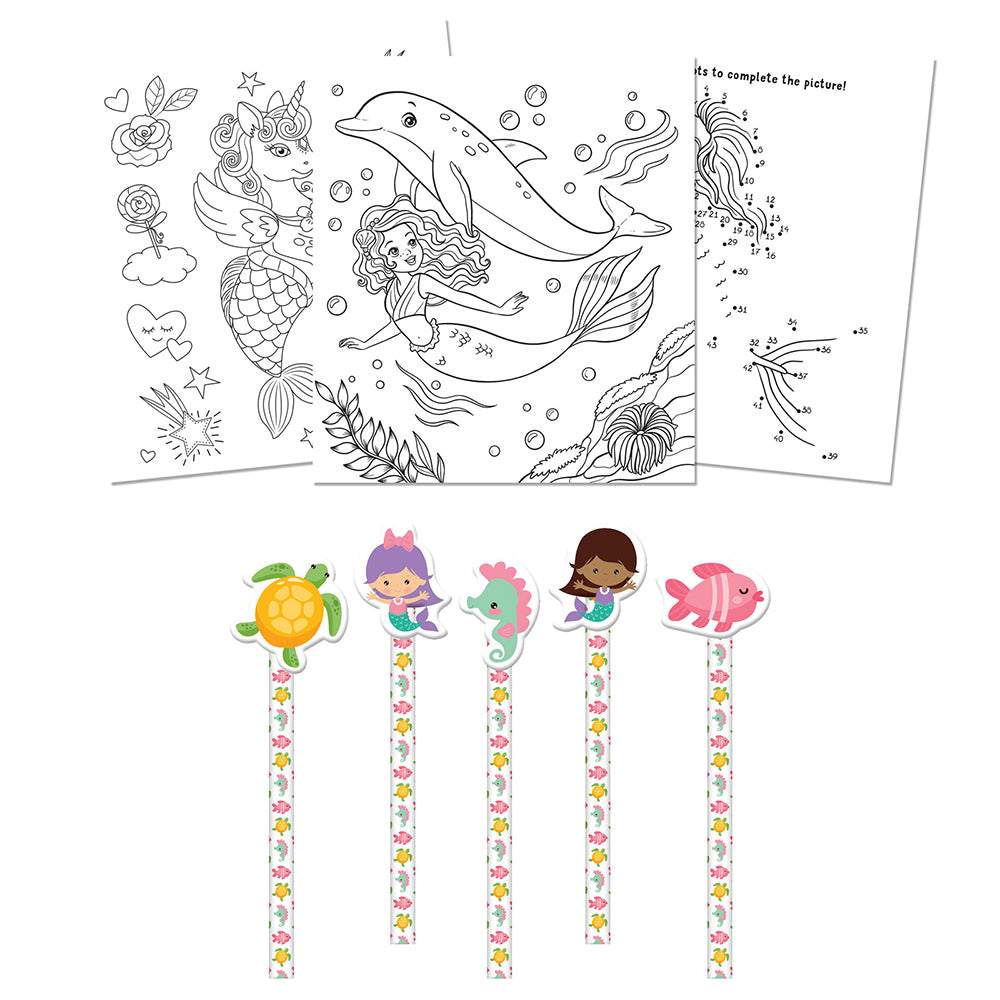 Kaleidoscope Magical Mermaids Colouring & Activity Set Kids Book 3y+