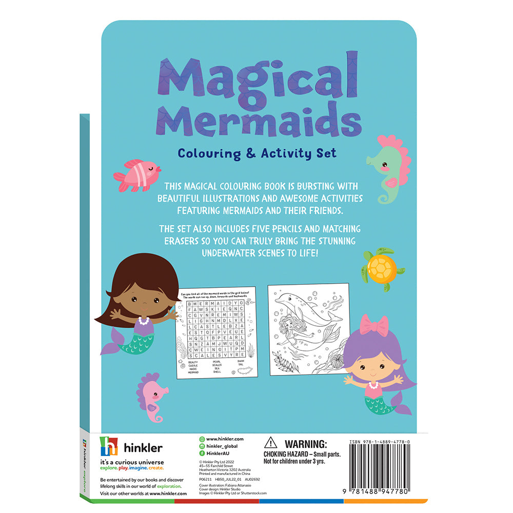 Kaleidoscope Magical Mermaids Colouring & Activity Set Kids Book 3y+
