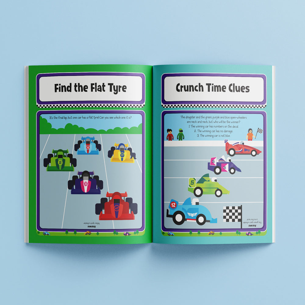 28pc Wonder Full Pull-Back & Go Kit Racing Cars Floor Puzzle/Book