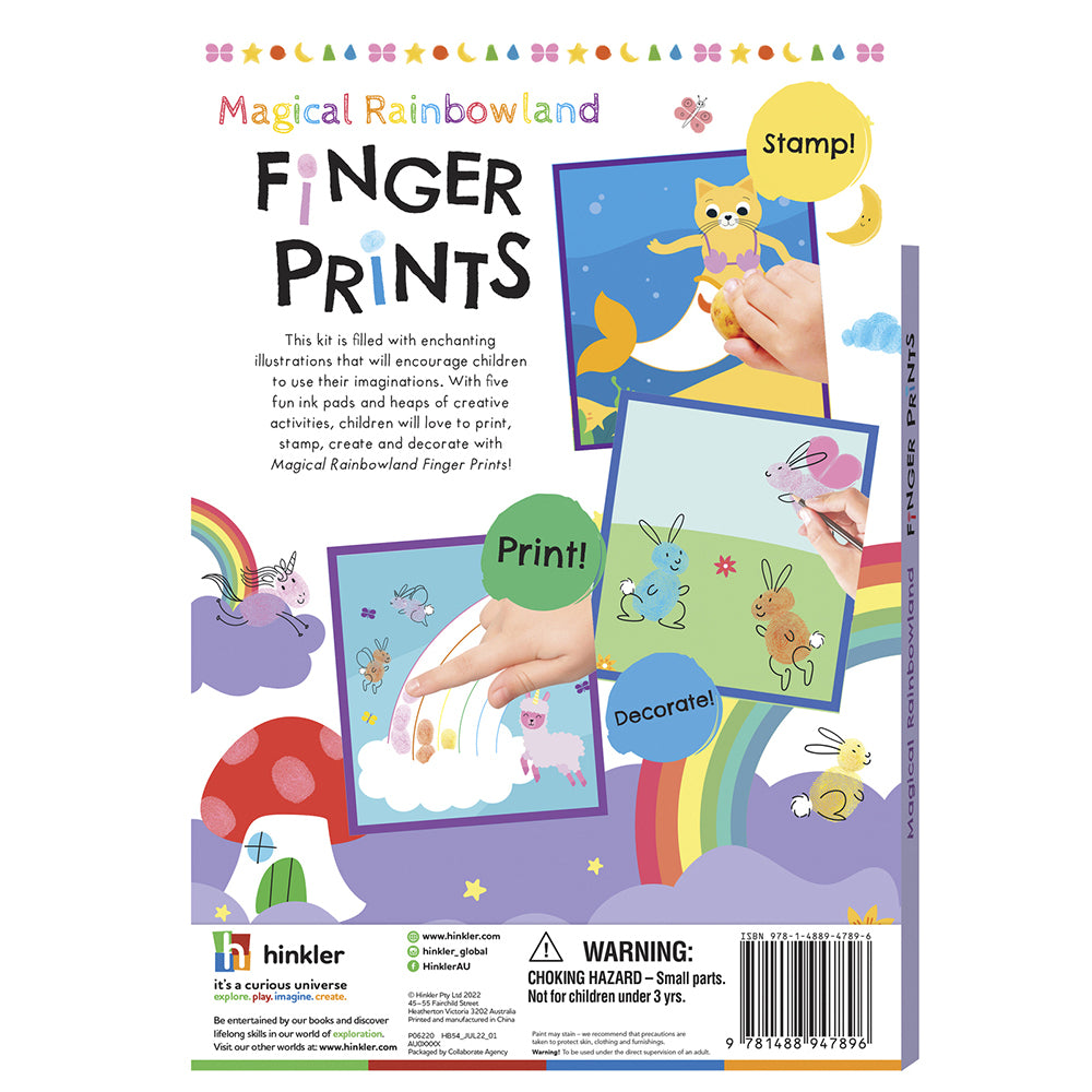 Kaleidoscope Magical Rainbowland Finger Prints Kids Book 3y+