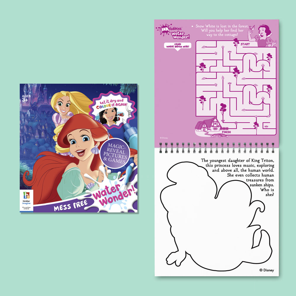 Inkredibles Disney Princess Mess Free Water Wonder Activity Book 3y+