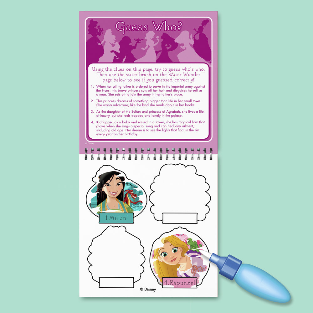 Inkredibles Disney Princess Mess Free Water Wonder Activity Book 3y+