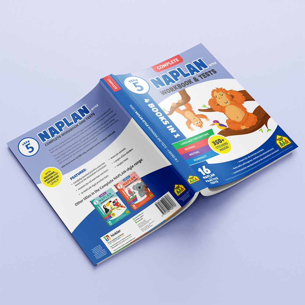 School Zone Year 5 Naplan*-style Complete Workbook and Tests Kids Book 9y+