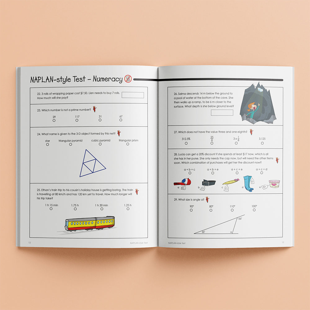 School Zone Year 7 Naplan*-style Practice Tests Kids Study Book 10y+