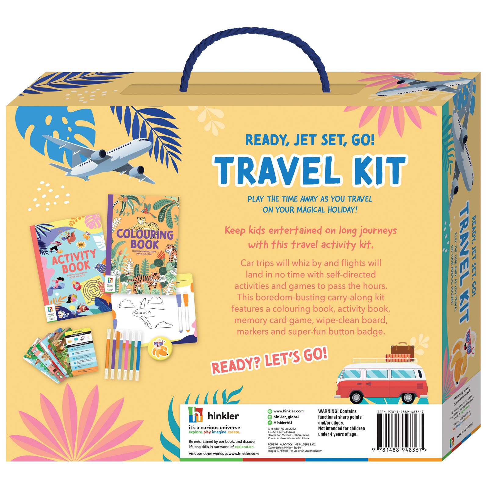 Elevate Ready Jet Set Go Travel Kit Activity Book Kids 5-10y
