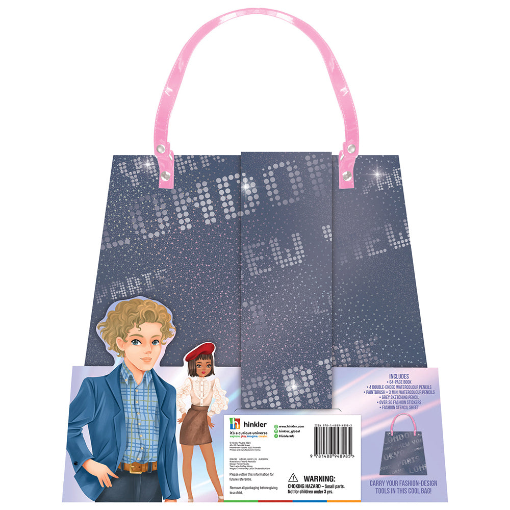 Kaleidoscope Pop Fashion Fashion Week Tote Bag and Portfolio Craft Kit 6y+