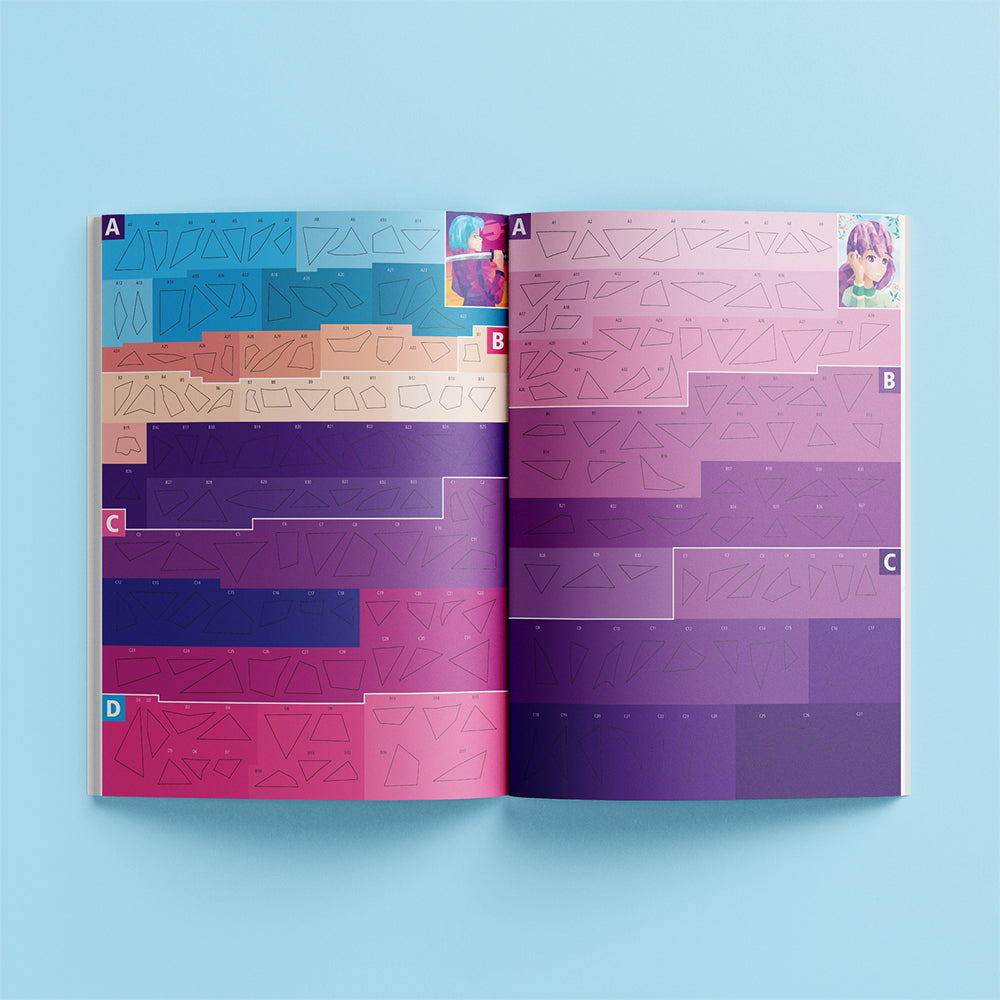 Kaleidoscope Sticker Mosaics Manga Sticker Art Book