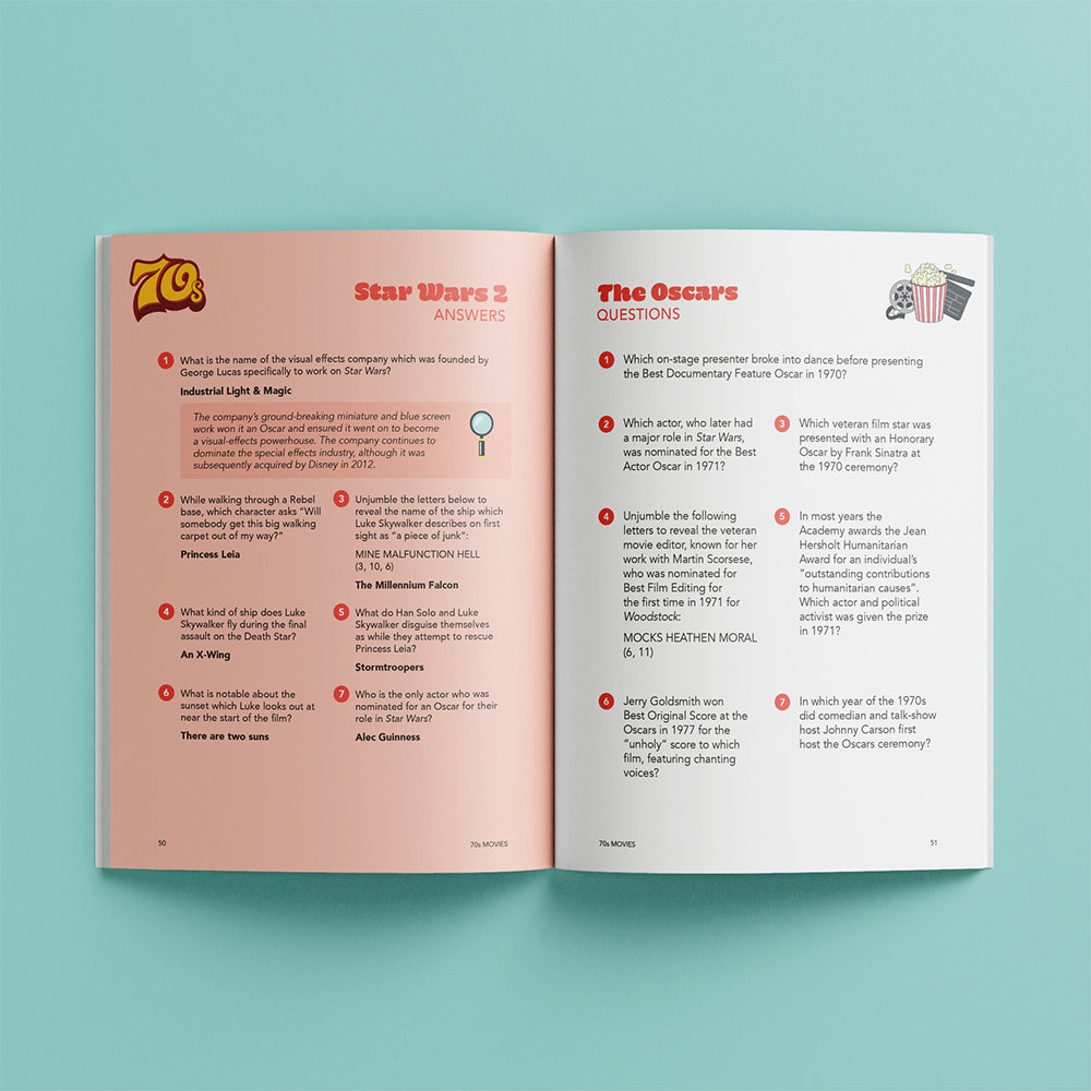 Hinkler Explore 70s Trivia Quiz Pop Culture Trivia Question Book