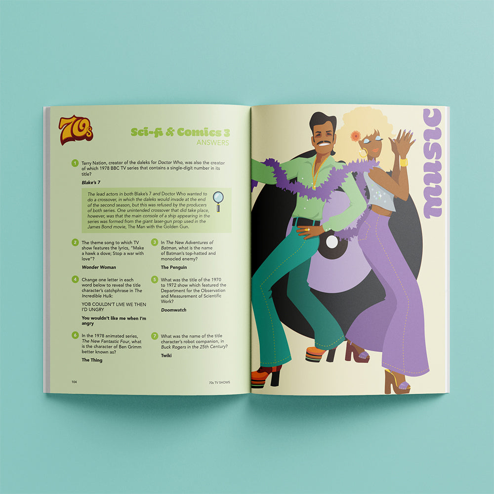 Hinkler Explore 70s Trivia Quiz Pop Culture Trivia Question Book