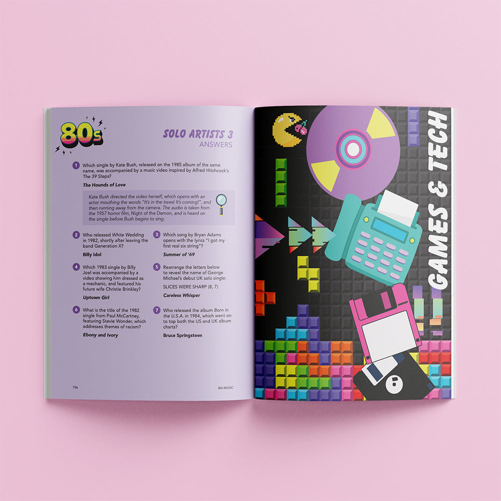 Hinkler Explore 80s Trivia Quiz Pop Culture Trivia Question Book