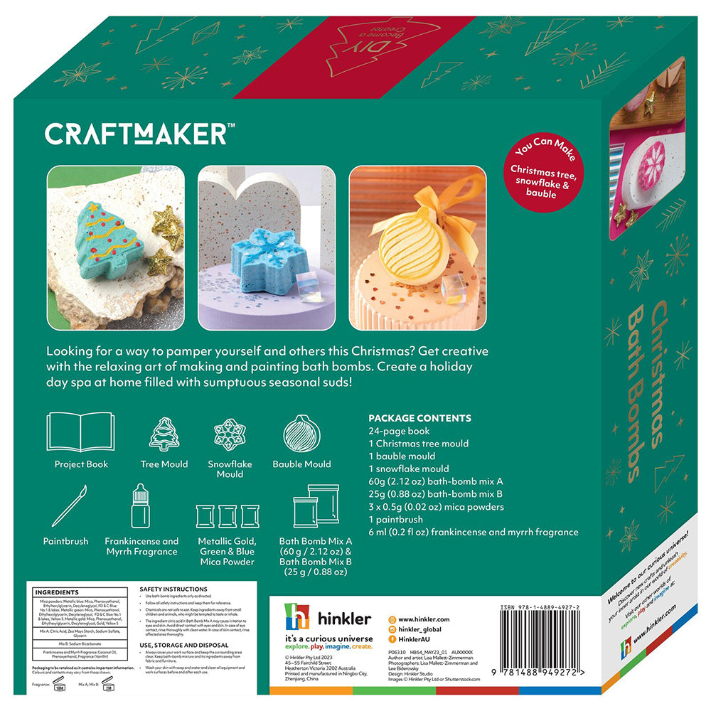 Craft Maker Christmas Bath Bombs Craft Activity Kit
