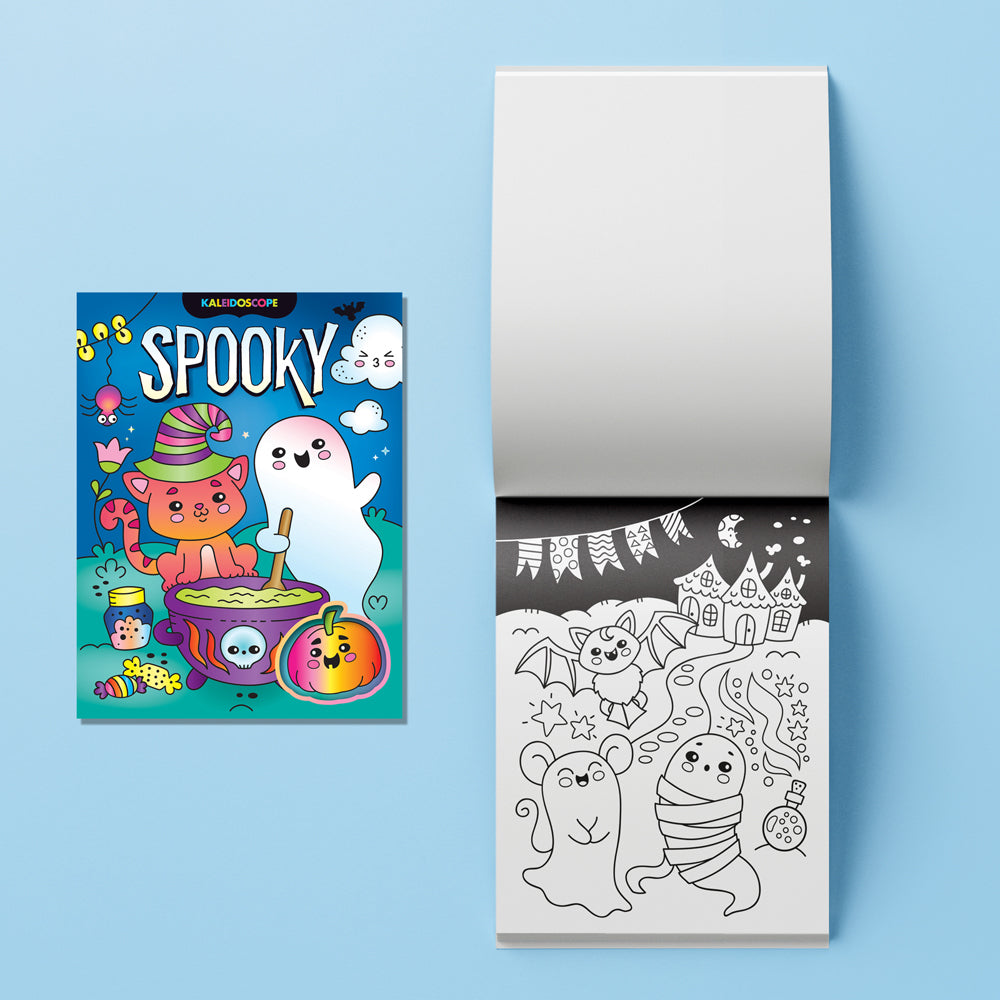 Kaleidoscope Spooky Colouring Kit Kids/Children Activity Pad 6-12y