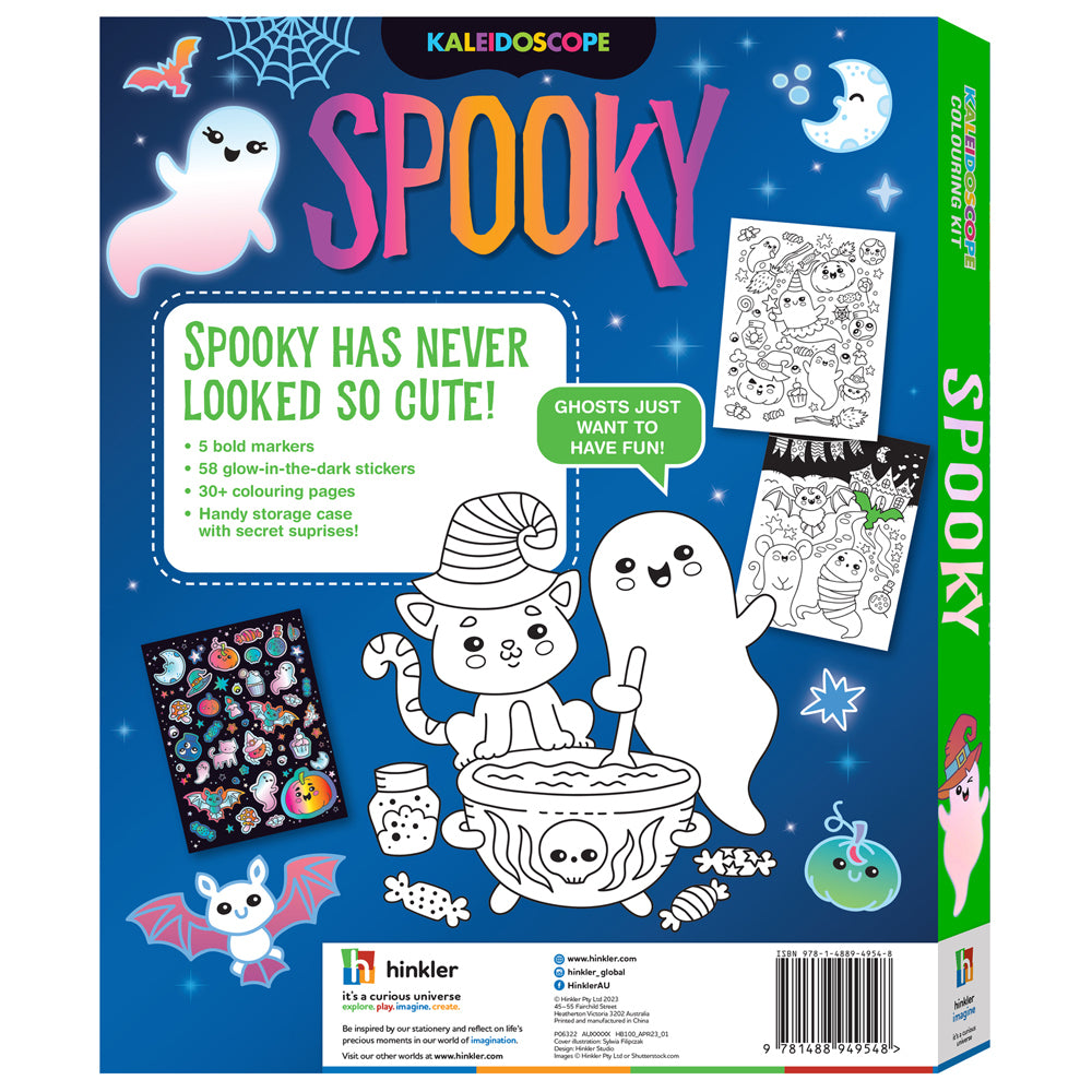 Kaleidoscope Spooky Colouring Kit Kids/Children Activity Pad 6-12y