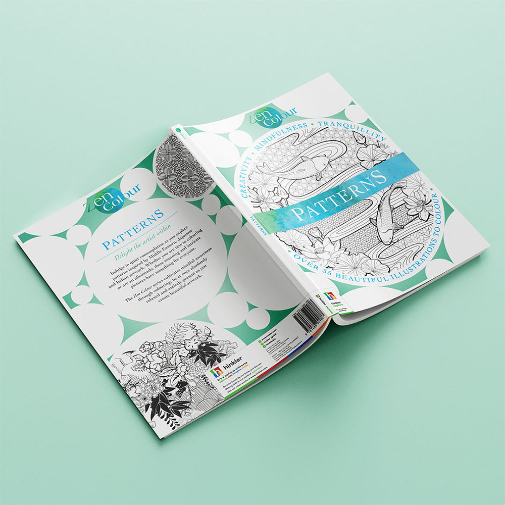 Art Maker Zen Colour Patterns Adults Colouring Activity Book