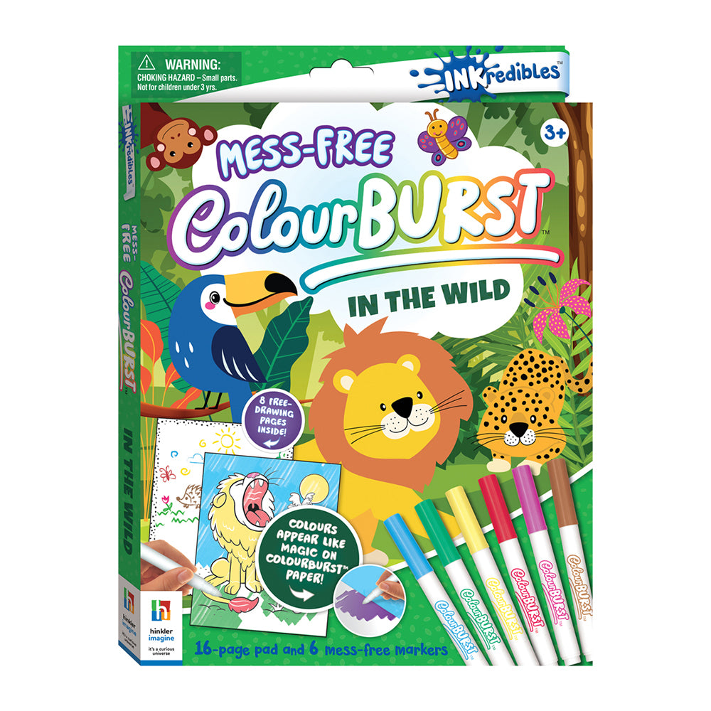 Inkredibles Mess Free Colour Burst In the Wild Activity Book Kids 3+