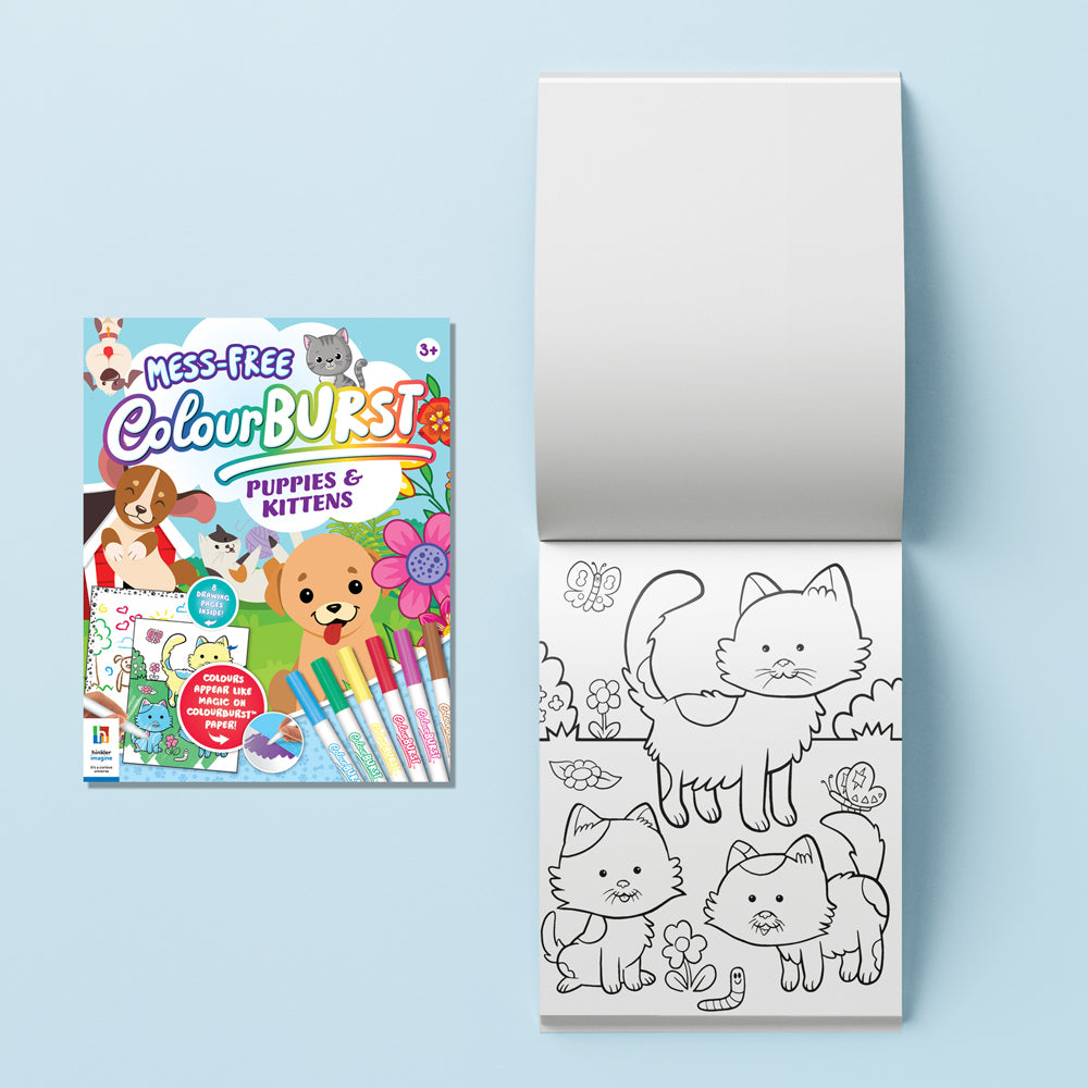 Inkredibles Mess Free Colour Burst Puppies & Kittens Activity Book 3-6y