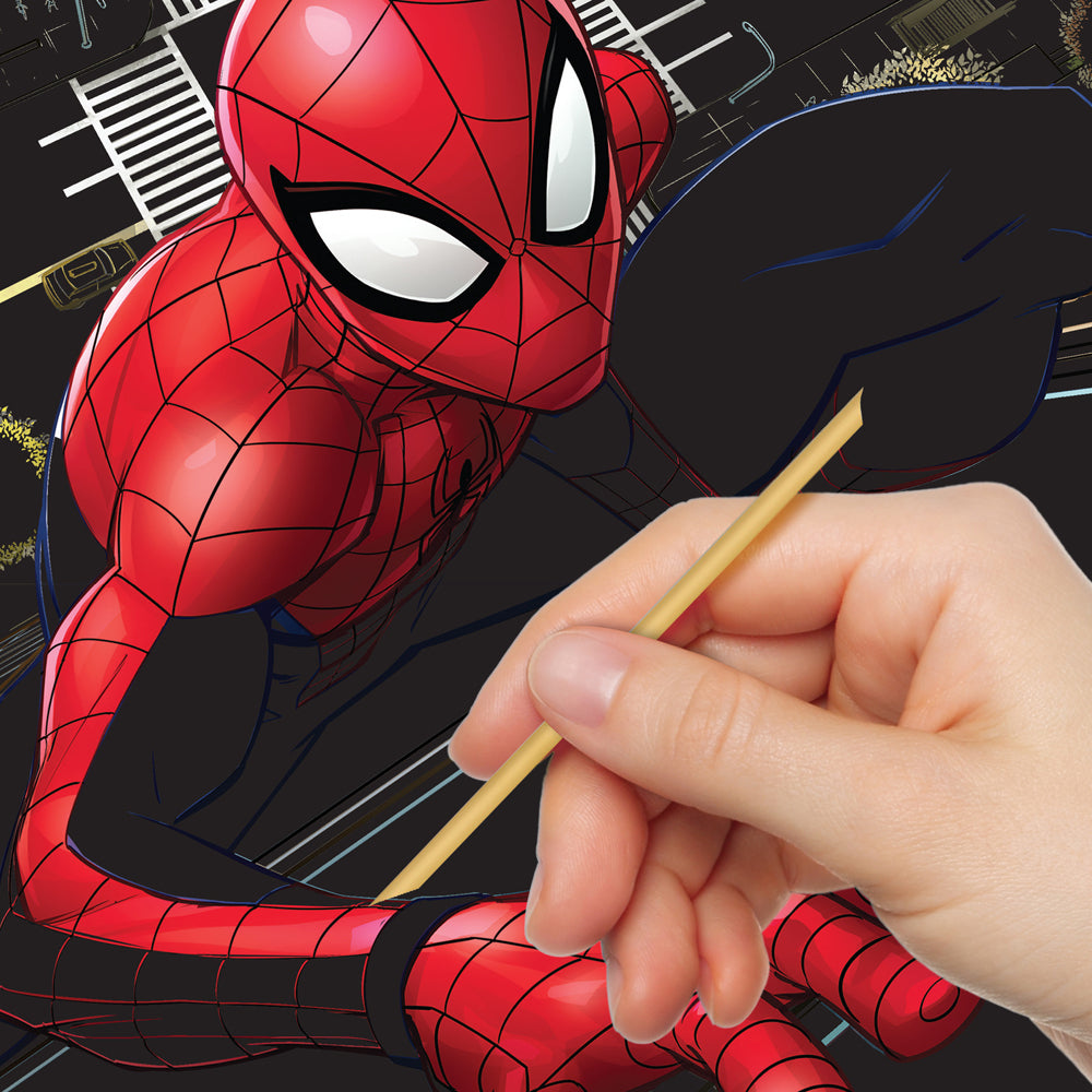 Kaleidoscope Scratch Surprise Spider-Man Kids Activity Book 3-6y