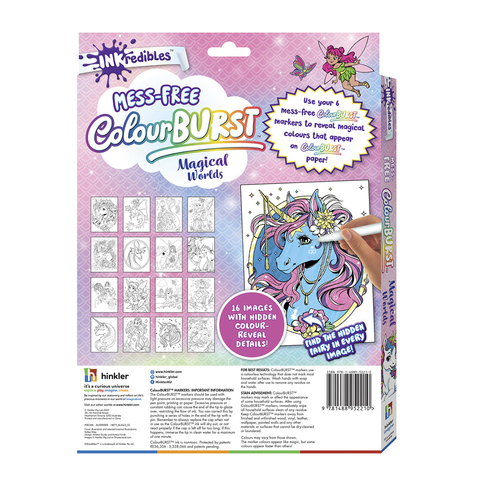 Inkredibles Colour Burst Magical Worlds Kids Colouring Kit 3y+