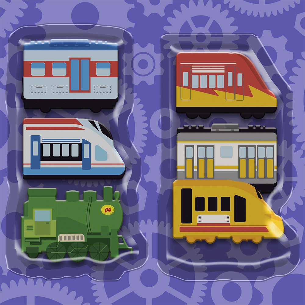 Wonderfull Pull Back & Go: Trains Colouring Activity Set