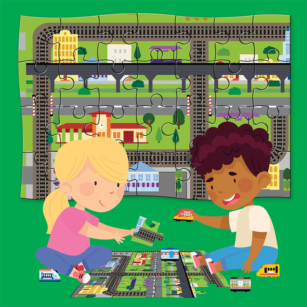 Wonderfull Pull Back & Go: Trains Colouring Activity Set