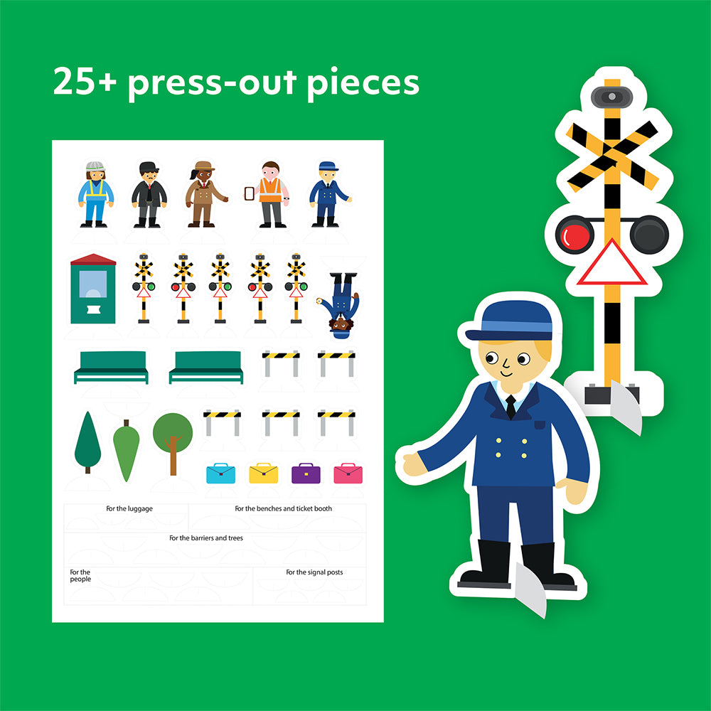 Wonderfull Pull Back & Go: Trains Colouring Activity Set